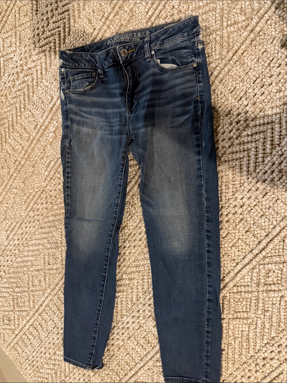 American Eagle Outfitters Women's Medium Blue Stretch Skinny Jeans